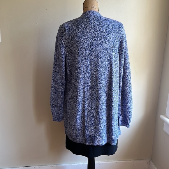 Lane Bryant open front marked over piece duster blue cardigan 10/12 - Picture 3 of 15